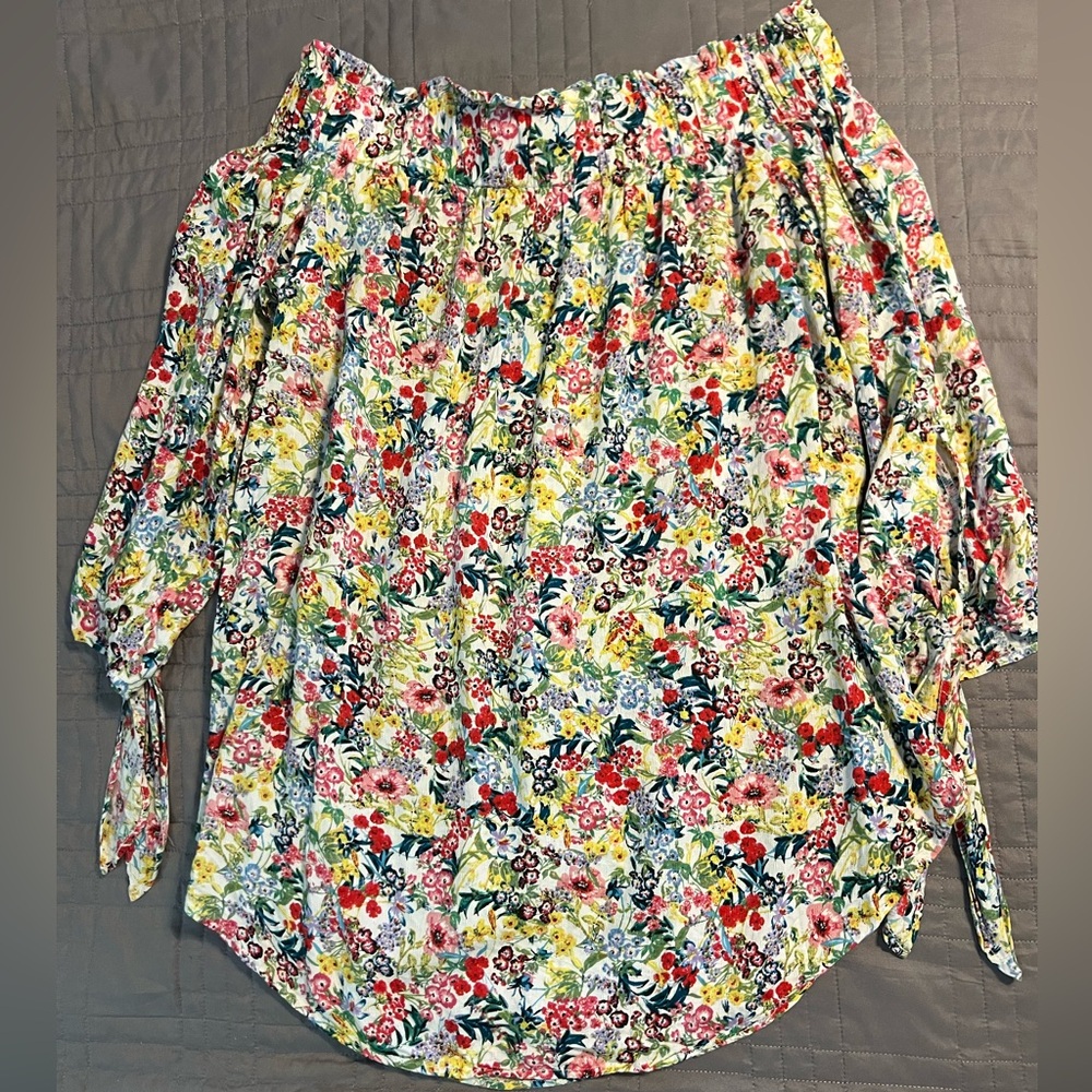 H&M Vibrant Floral Blouse